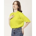 thumbnail image 2 of Moomaya Solid Viscose Top For Women, Pastel Colors, Elbow Sleeve Summer Top, 2 of 8
