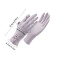 thumbnail image 3 of Linnome Ice Silk Sunscreen Gloves for Summer Driving with Touch Screen Compatible 5.91*3.35*0.79in Purple, 3 of 6