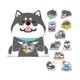 thumbnail image 1 of Lindo Perro Shiba Inu Pegatina 30 pegatinas de perro Shiba Inu, manual creativo, pegatinas Kawaii DIY (negro) Ndcxsfigh Libre de BPA, 1 of 7