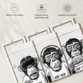 thumbnail image 6 of Elephant Stock Cool Monkeys Wall Art - Horizontal Multi Panel Canvas - Living Room Wall Decor - Animal Multi Panel - White And Black Decor - 33" x 20", 6 of 7