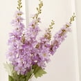 thumbnail image 4 of bestolf 4 Pcs Artificial Delphinium Flower for Vase Filler 33.46 Inch Long Stem Fake Larkspur Flower Faux Silk Bouquet for Wedding Home Decor Floral Arrangement, 4 of 8