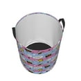 thumbnail image 3 of Fotbe Bees And Daisies Striped Laundry Basket with Handles, Waterproof Large Laundry Hamper, Wash Bag for Corner Dorm, Rolling Laundry Basket with Handles-Medium, 3 of 8