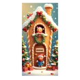 thumbnail image 1 of Huanglei Décorations de Rideau de Porte Rouge Bannière de Porte d'Entrée Joyeux et Train Décorations Extérieures et Années Décorations de Fête d'Hiver Entrée Porche, 1 of 6