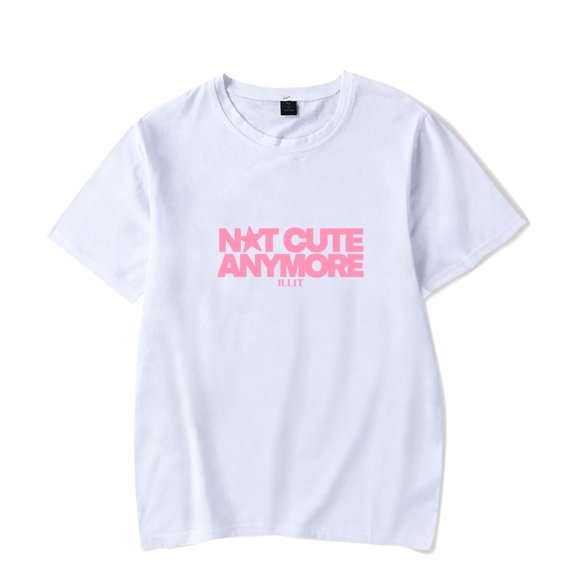 ILLIT merch Not cute anymore tshirt crewneck short sleeve tshirt men/women hip hop tops