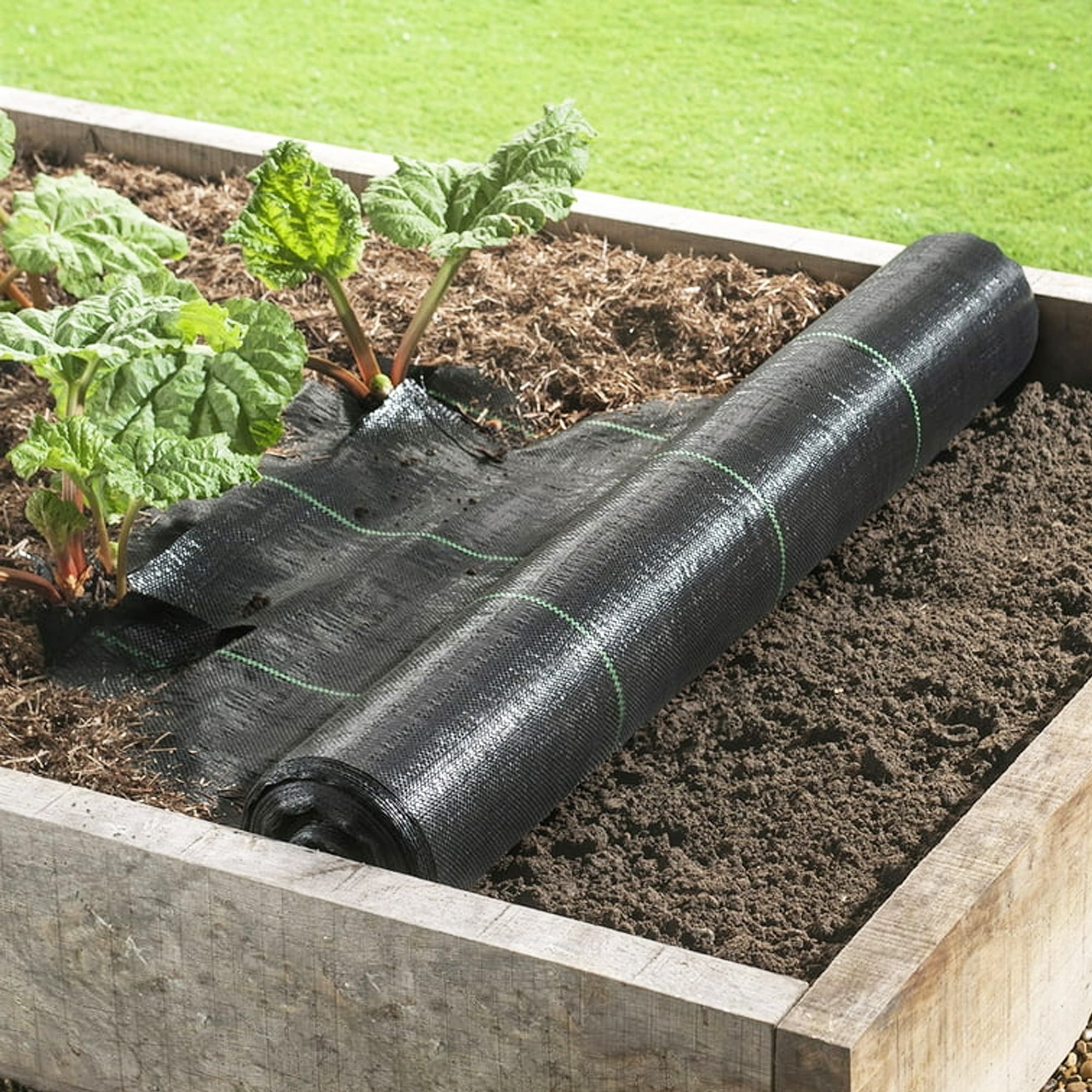 hostic Garden Weed Barrier Fabric Multi Length 6x300 FT Heavy Duty Landscape Weed Blocking Plastic Roll Cloth Water Permeable