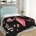thumbnail image 5 of Flamingo Throw Blanket, 40"x50" Flannel Cute Flamingos Themed Throw Blankets, Soft Nap Throw Blanket for Home Boys Girls Women Flamingo Lovers Gifts, 5 of 5