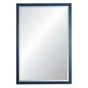 Alpine Nantucket Blue Beveled Wall Mirror 27" x 33"