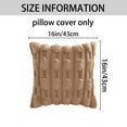 thumbnail image 6 of Unique Bargains Pack of 2 Throw Pillow Covers Luxury Soft Plush Cushion Case Brown, 6 of 6
