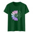 thumbnail image 7 of WCJM Women's Triple Color Block Stripe T Shirt Short Sleeve Casual Loose Womens Fashion Workout T Shirts Athletic Plus Size Tops Mmer Trendy Clothes Short Sleeve Spring Tee, 7 of 7