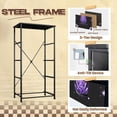 thumbnail image 4 of Dresser for Bedroom with 4 Storage Drawers Purple Crystals Crescent Moons Cosmic Design Dressers Chest of Drawers Steel Framed Fabric Organizers for Closet Living Room Hallway Large Capacity, 4 of 8