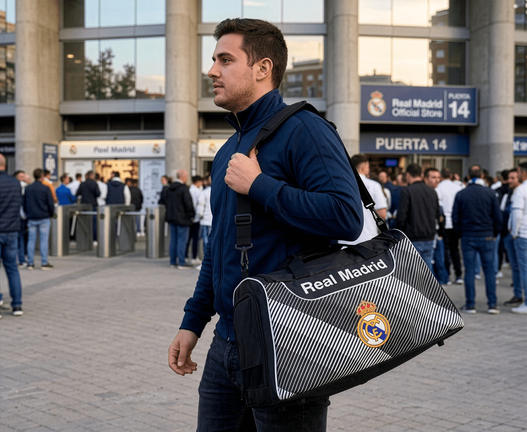Icon Sports Real Madrid Duffle Bag Soccer Team 100% Polyester