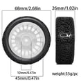 thumbnail image 4 of 4pcs 68mm -Tires Rubber Tire Wheel Tyre for XV01 XV02 TT01 TT02 PTG-2 1/10 RC -Racing Car Upgrade Parts Brown, 4 of 6
