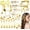 Gold, variant on 24 count   Hair Clips Hair Cuffs Rings Metal  Barrettes 10 Shapes Pentagram Y2k Barrettes for Women 2000s Hair Accessories for Girls()