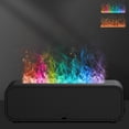 thumbnail image 1 of Colorful Flame Fire Diffuser Humidifier, 7 Colors Changing Oil Diffuser, Ultra-Quiet Aroma Essential Oils Aromatherapy Diffusers for Large Room, Bedroom, Office(Timeable, Waterless Auto off-150ml), 1 of 7