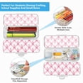 thumbnail image 5 of Plastic Pencil Box Large Capacity Pencil Boxes Clear Boxes with Snap-Tight Lid Stylish Office Supplies Storage Organizer Box Bows and Wildflowers Pattern, 5 of 7