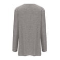 thumbnail image 5 of Lenpel Sweaters for Women Plus Size Crew Neck Long Sleeve Soft Casual Tunic Tops Lightweight Fashion Shirts, 5 of 6