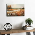 thumbnail image 6 of Nature Wildflower Wall Art White Daisy Flowers Canvas Prints Pictures Vintage Watercolor Fall Landscape Wall Decor Orange Autumn Scenic Artwork for Living Room Bedroom Kitchen Home Decorations 12x16", 6 of 6