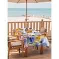 thumbnail image 2 of Outdoor Tablecloth with Umbrella Hole for Patio/Picnic/Party/Camping, Hummingbirds Waterproof Table Cloth Rectangle Table Cover Washable, Spring Summer Watercolor Flowers Plant (54"x 80"), 2 of 8