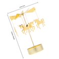 thumbnail image 2 of unbranded Velas Giratorio De Hierro Dorado Para Con Y Rotación Suave, 2 of 8