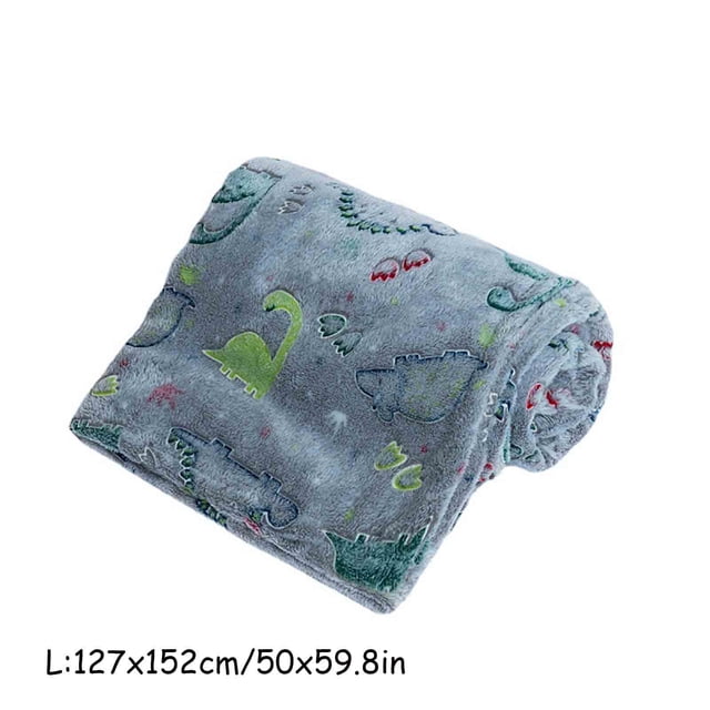 Xihbxyly Manta Luminosa de Dinosaurio, Franela Suave, Diseño Luminoso, Acogedora para Sofá y Cama, Regalo Divertido para Ocasiones Especiales, Lavable a Máquina, Varios Tamaños Disponibles.