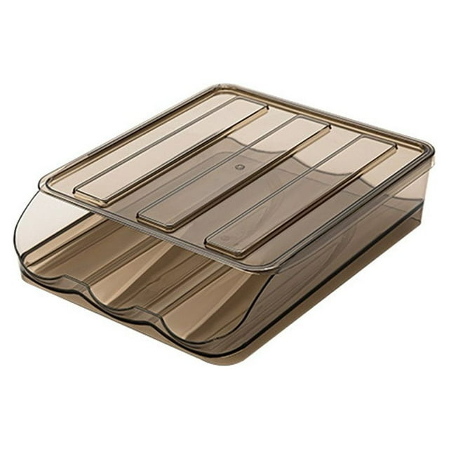 Automatic Rolling Egg Storage Box Space Saving PET Fresh Preservation Egg Tray for Cooking