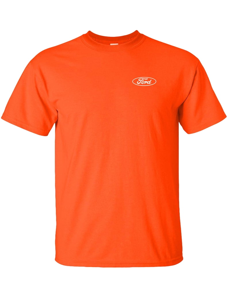 Fair Game Ford Oval Logo T-Shirt F&B, ford graphic tee-Orange-XL