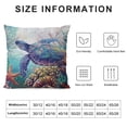 thumbnail image 5 of Chilfamy Ocean Theme Summer Pillow Covers Blue Sea Beach Pattern Soft Throw Pillow Cover Cushion Case for Couch Sofa Living Room Indoor Outdoor Home Decor 18x18in, 5 of 5