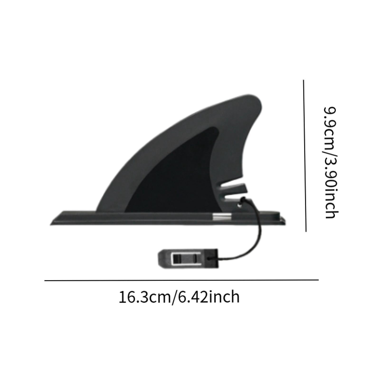 funtasica Surfboard PVC Quick Release Pin Fin Hydrodynamic Design Accessory for Beginners Black Simple Assemble Spare Parts Replacement 4inch 2Pcs