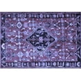 thumbnail image 1 of Ahgly Company Machine Washable Indoor Rectangle Persian Blue Traditional Area Rugs, 5' x 7', 1 of 4