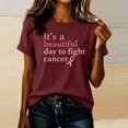 thumbnail image 2 of IMENGL Women Short Sleeve T-Shirts Basic Neck Printed Graphic Tee Daily Outfits Casual Loose Tops for Women Short Sleeve,M-XXXL, 2 of 6
