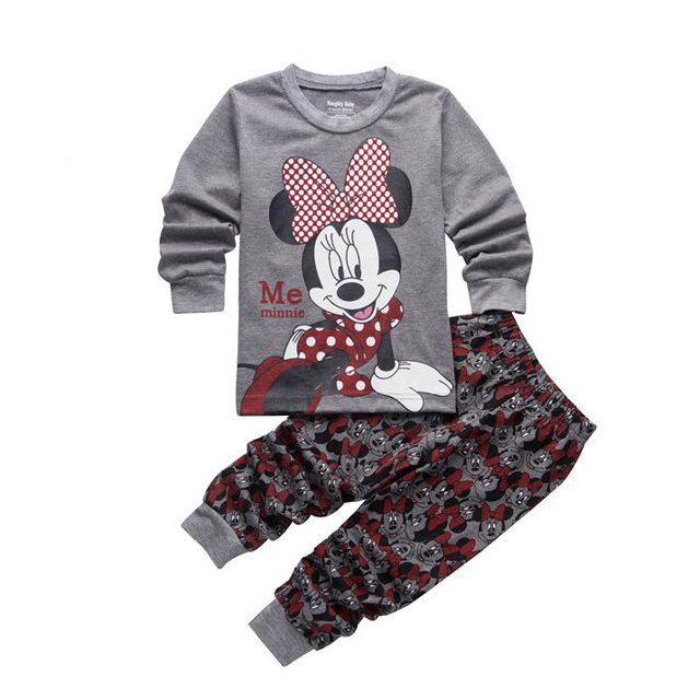 Ensembles de Vêtements pour Enfants Printemps Automne Vêtements de Nuit Vêtements Enfants Collection Mickey Ensemble de Pyjamas Filles Pijamas Minnie Pyjamas