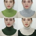 thumbnail image 4 of Women Fake collar Neck Gaiter, Soft Knitted Solid Color Winter Neck Windproof Warm Turtleneck Scarf for Winter Fishing Hiking Running Motorcycling, 4 of 8