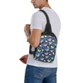 thumbnail image 5 of Rocae Colorful Cartoon Shark for Lightweight Chest Bag Dual Pocket, Waterproof Crossbody Sling Bag for Men and Women, 5 of 8