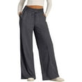 thumbnail image 3 of Aricy Wide Leg Sweatpants Women Drawstring High Waisted Joggers Casual Y2k Trouser Sweat Palazzo Pants with Pockets, 3 of 5