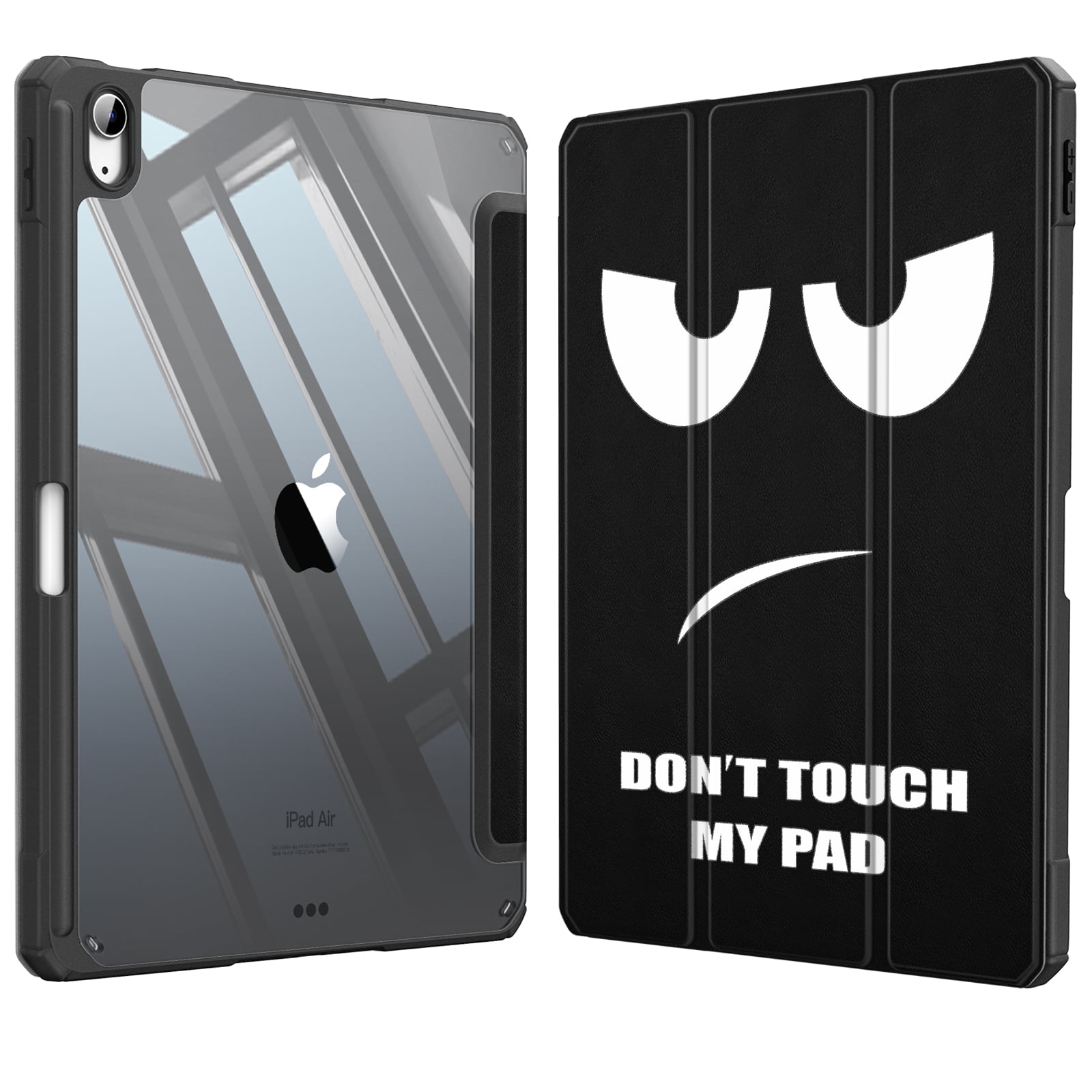 Fintie Slim Hybrid Case for iPad Air 11-inch M4/M3/M2 (2026/2025/2024), iPad Air 5th/4th Generation (2022/2020) 10.9 Inch - Clear Transparent Back Cover with Built-in Pencil Holder