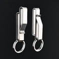 thumbnail image 3 of Kiskick Belt Key Clip Waist Car Keychain Belt Loop Keychain Clip Double Side Quick Release Anti-lost Anti-slip Stainless Key Holder with Detachable Key Ring, 3 of 8