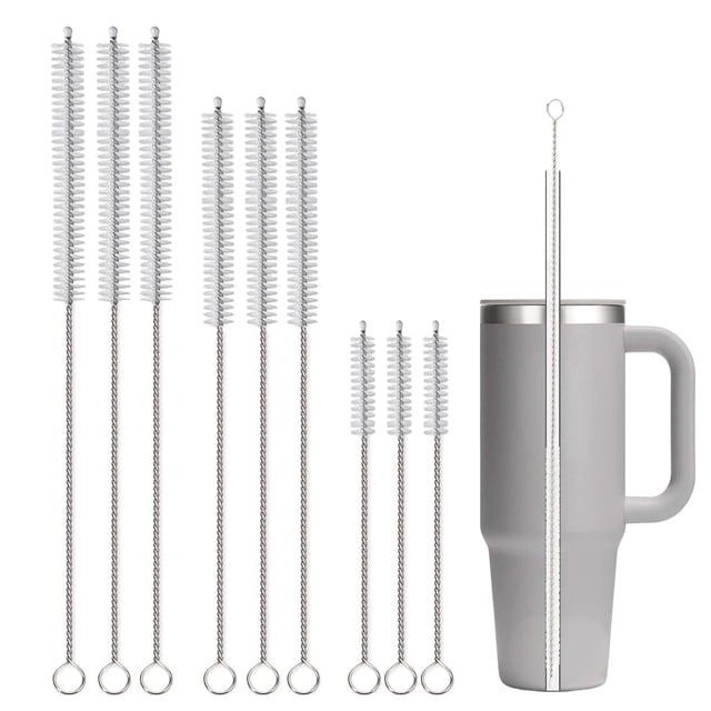 Juego de cepillos limpiadores de pajitas CIDYAUST, extra largos, 35 cm, Stanley Cups