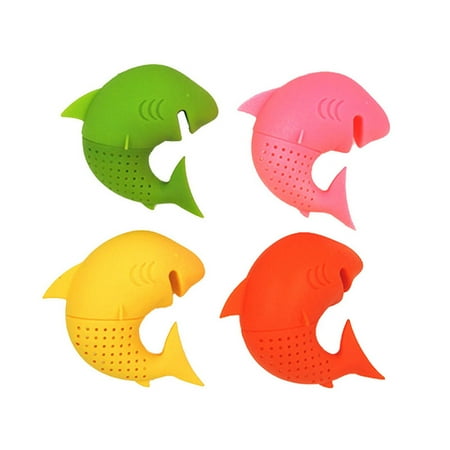 

NICEXMAS Shark Tea Infuser Reusable Loose Leaf Tea Strainer Filter Diffuser Silicone Kitchen Tools Gadgets (Random Color)