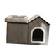 thumbnail image 5 of Casa para Gatos Cueva Interior Refugio Mascotas Cama Sofá Portátil Material Acolchado Función Desmontable Adecuada para Mascotas Pequeñas Ambientes Fa Gris, 5 of 9