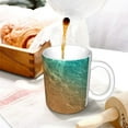 thumbnail image 3 of Yiaed Starfish And Seashell 1 Print Ceramics Coffee,Large Handle Design,Extra Large Tea and Coffee Cup for Office and Home Mugs, 3 of 6