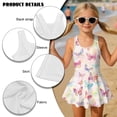 thumbnail image 5 of Uorisanigo Kids Swimsuits for Girls One Piece Sleeveless Swimwear Polyester and Spandex Fabric Swim Dress Summer Beach Vacation, Size 8-9, 5 of 6
