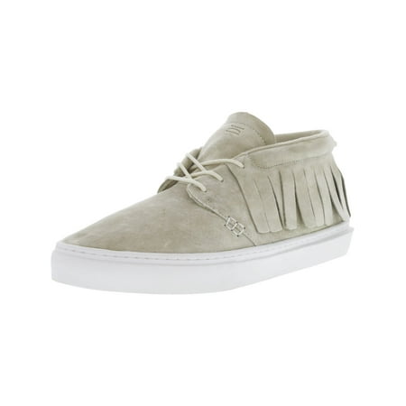 Coated Canvas Black Leather - Clear Weather Men's One-O-One Gream Mid-Top Leather Fashion Sneaker - 12M