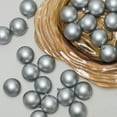 thumbnail image 2 of Northlight Shatterproof Matte Christmas Ball Ornaments 2.5" (60mm) - Gray - 60ct, 2 of 4