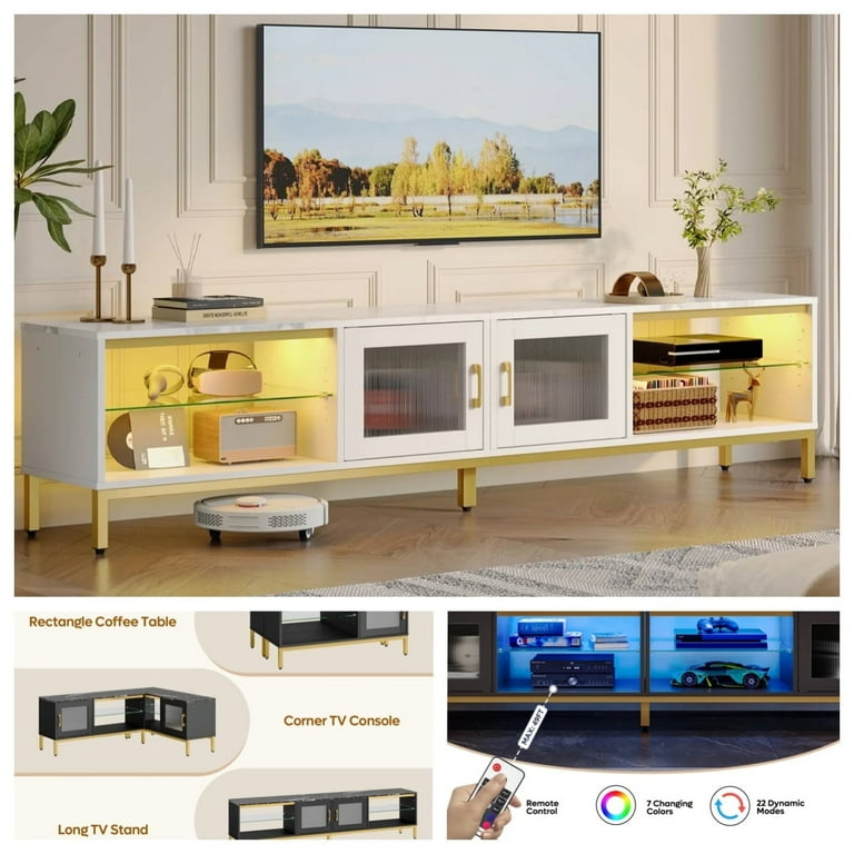 Bestier LED TV Stand for TVs up to 65