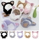 thumbnail image 1 of Orejeras de gato para niñas, de felpa, cálidas, suaves y peludas, para exteriores, de invierno, antifrío, con orejeras, 1 of 6