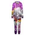 thumbnail image 4 of Dumbo Women Men Pajamas Zipper Onesie Jumpsuit Hooded One Piece Sleepwear, 4 of 8