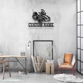 thumbnail image 2 of Craftnamesign Custom Three Wheel Motorcycle Metal Wall Art LED Light, Personalized Biker Name Sign, 2 of 5