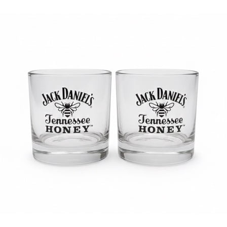 Jack Daniel's Tennessee Honey Signature Rocks Glass - Set of 2