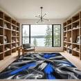 thumbnail image 2 of ODIKA 2'x3' Machine Washable Non-Slip Area Rug, Abstract Black High Traffic Rug, Black, 956059, 2 of 7