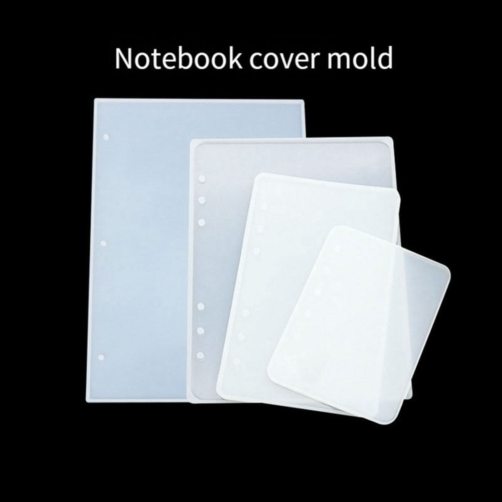 Large Notebook Cover Epoxy Resin Silicone Molds A4,A5,A6,A7 Bookmark Loose Leaf Binder Rings Kit DIY Casting Tool